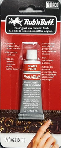 AMACO Rub 'n Buff - Pewter - 1/2oz