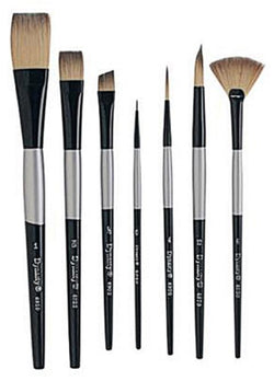 Dynasty Series 4900 Silver Black Brushes
