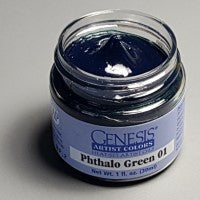 Genesis Heat-Set Paint - Phthalo Green 01 - 1oz